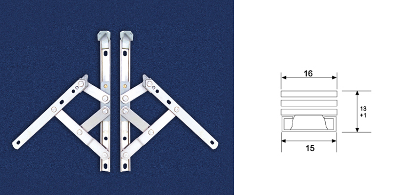 Handed Type of Hinge For Narrow Profile 16mm,for Upvc Window